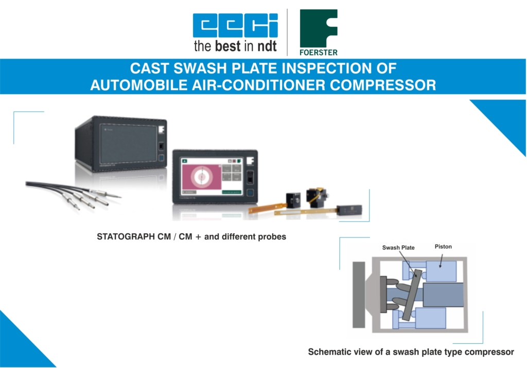 CAST SWASH PLATE INSPECTION OF AUTOMOBILE AIRCONDITIONER COMPRESSOR EECI