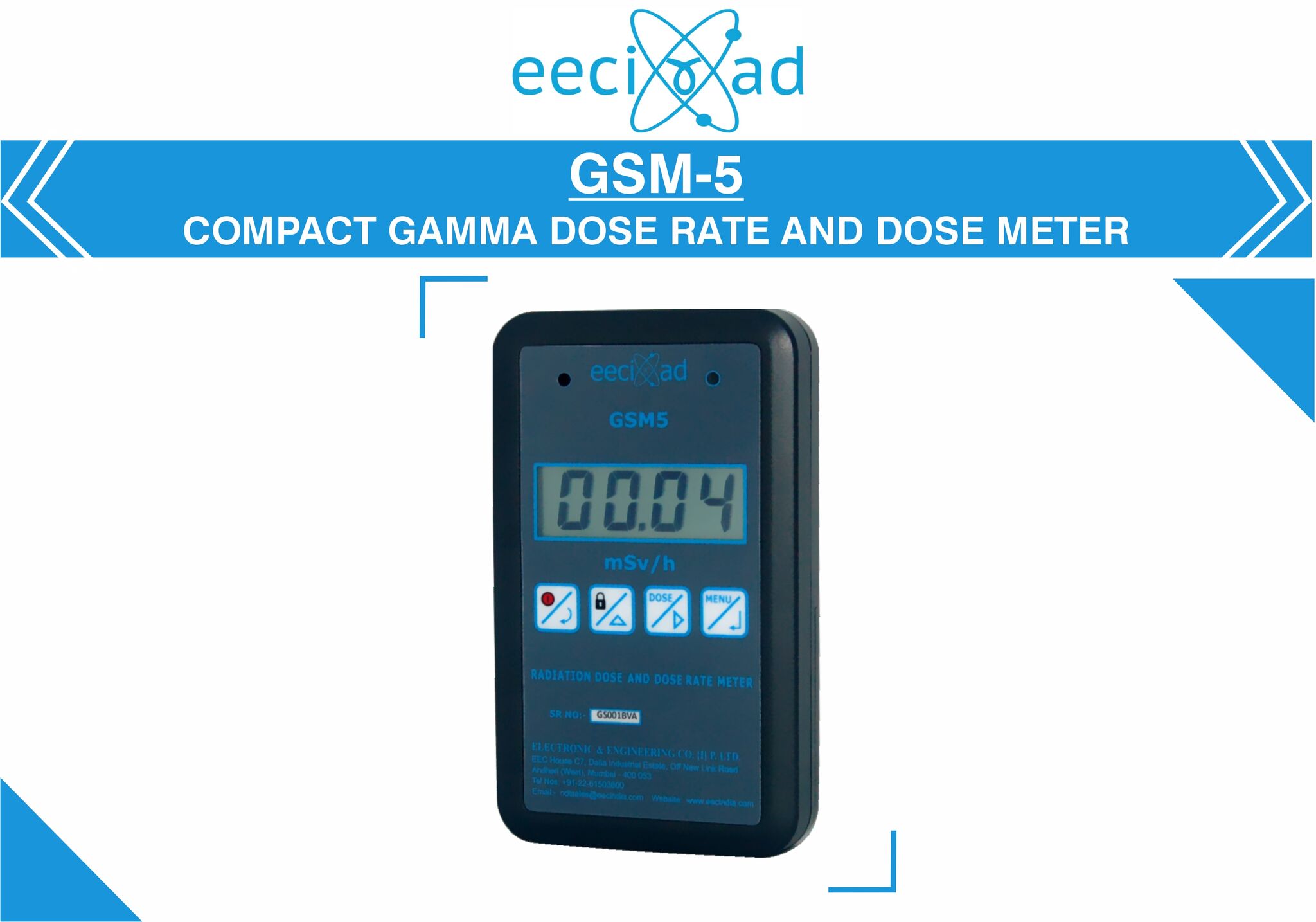 GSM-5 – Compact Gamma Dose Rate & Dose Meter