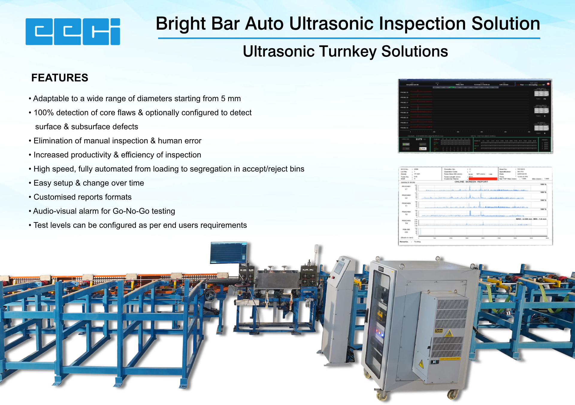 Enhancing Quality Control with EECI’s Bright Bar Auto Ultrasonic Inspection Solution